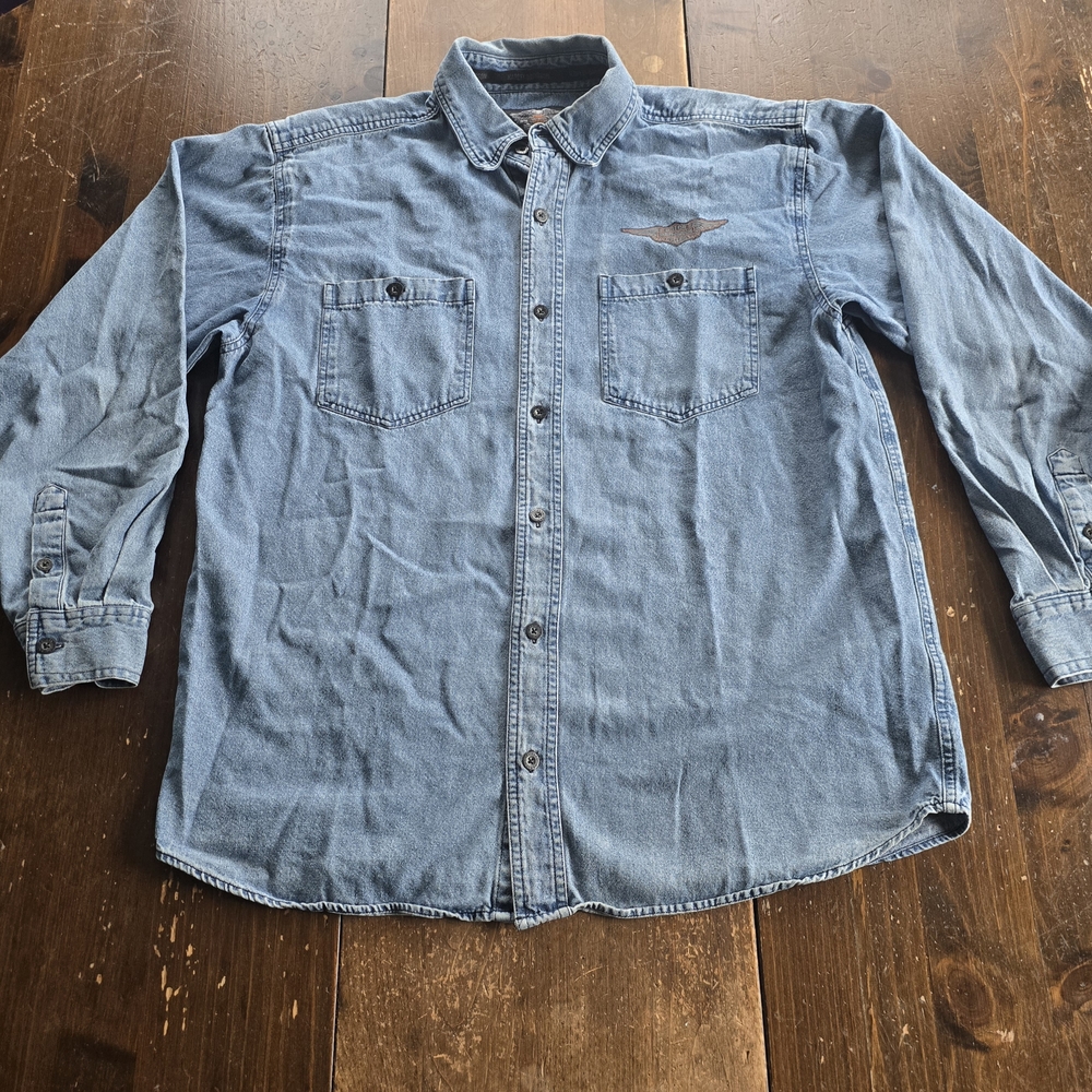 Harley-Davidson Denim Button Down Shirt